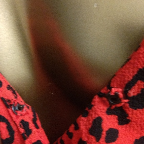 Dividcd leopard print red Cross vest short set jumpsuit size small - Picture 15 of 15